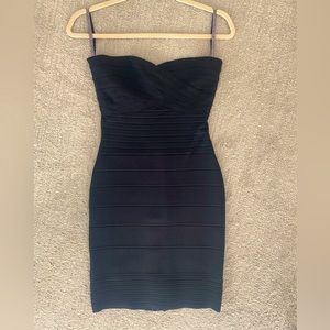 Herve Leger Strapless Bandage Pencil Dress